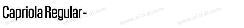 Capriola Regular字体转换 Capriola Regular字体转换